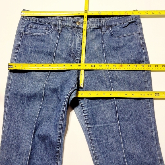 NY&Co VTG Mid Rise Stitched Front Creased Boot Cut Stretch Jeans (14) - Picture 8 of 8